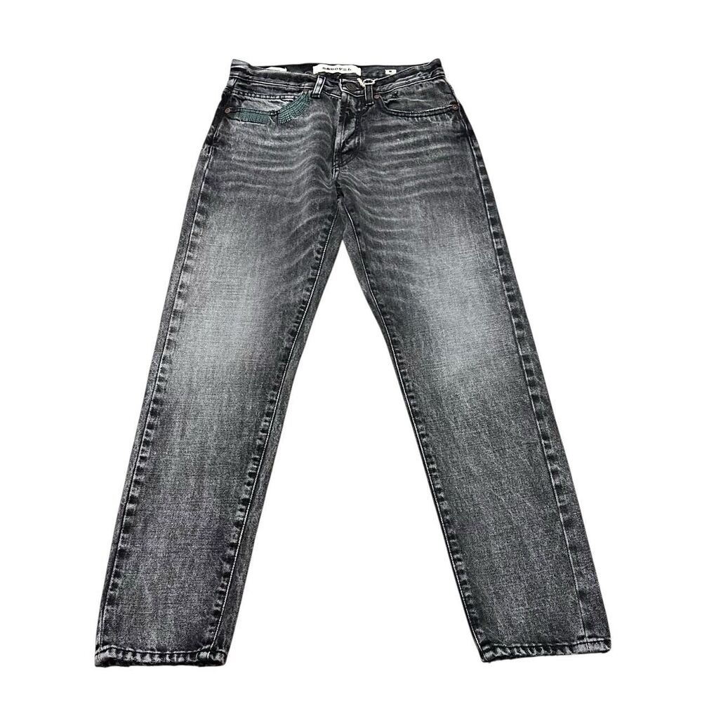 Boro Mid Rise Tapered Embroidered Handcrafted Jean in Black NWT Size 30